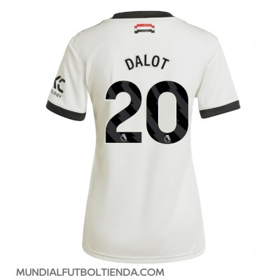 Camiseta Manchester United Diogo Dalot #20 Tercera Equipación Replica 2024-25 para mujer mangas cortas Camiseta Manchester United Diogo Dalot #20 Tercera Equipación Replica 2024-25 para mujer mangas cortas